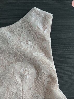 Lace Shell-Top Pantsuit in Light Blush